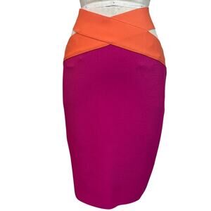 Lilly's Kloset Pink Cut-Out Bandage Skirt, Size M